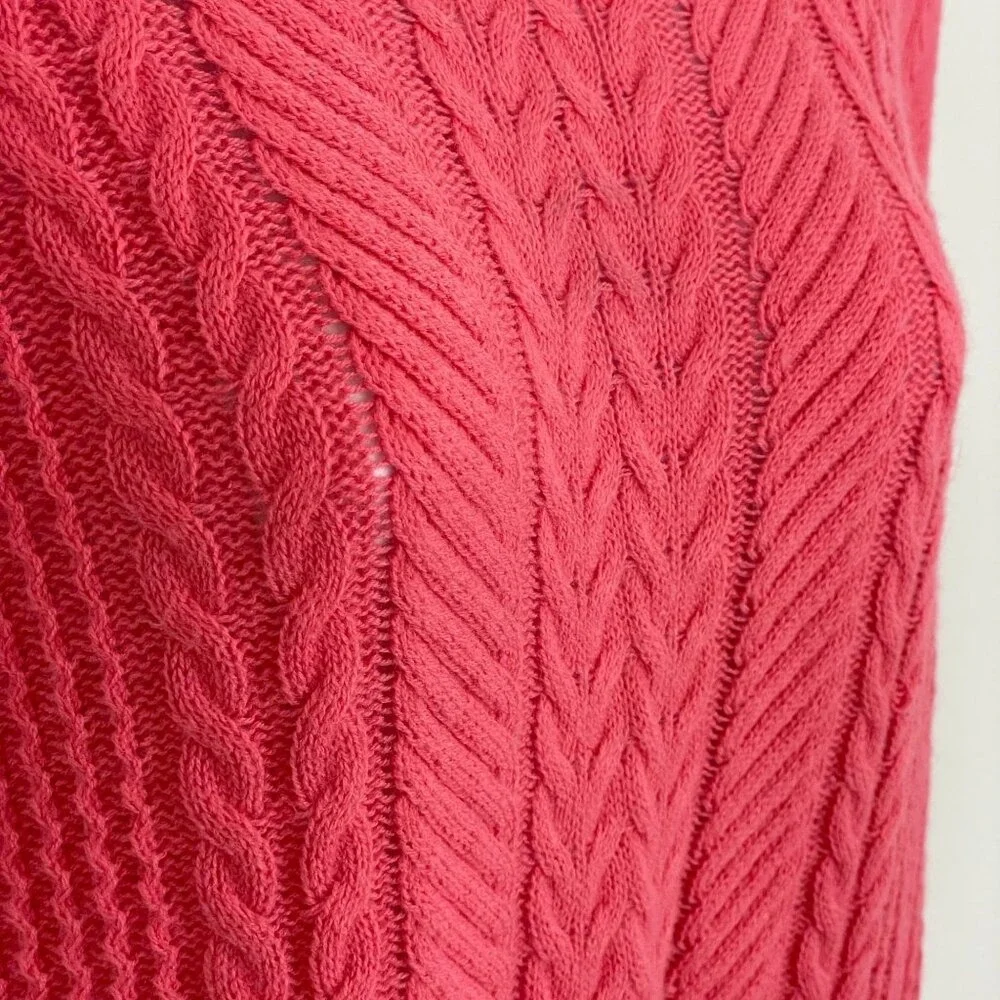 Talbots Preppy‎ Cable Knit Sweater Large Wool Blend Feminine Pullover Capsule
